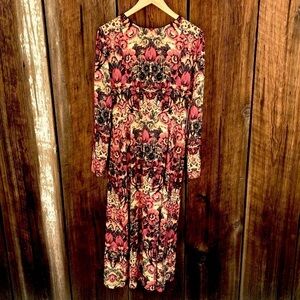 Sam & Lavi by Anthropologie 100% Rayon long sleeve lightweight dress Size M NWT